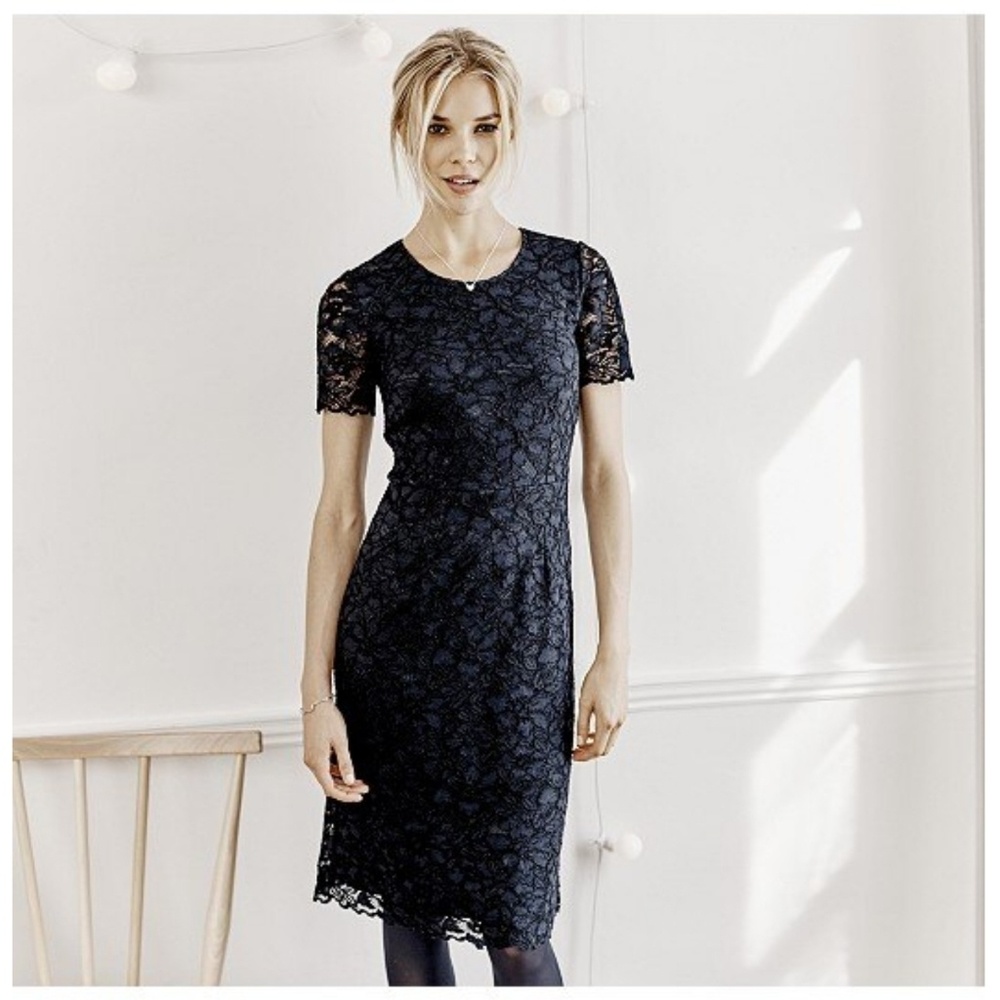 The White Company | Navy Lace Dress